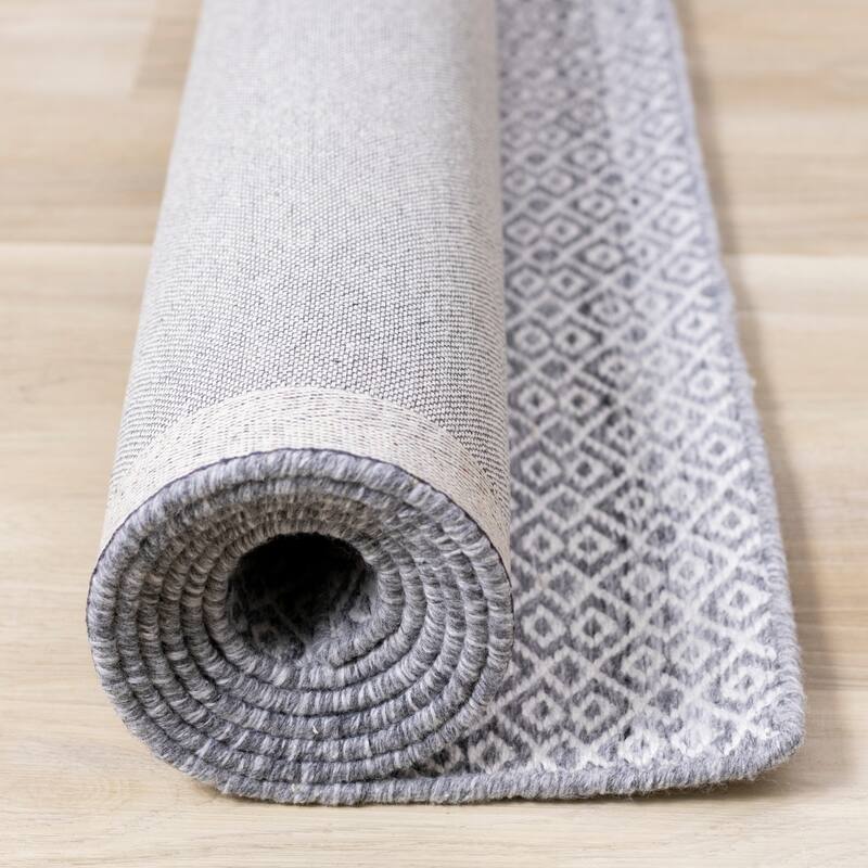 Grey Cream French Country Recycled Area Rug