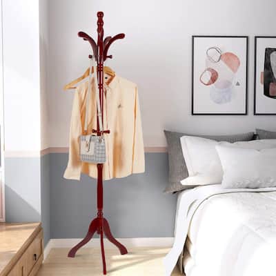 18.5" Wide Solid Wood Freestanding Coat Rack - 69.5" H x 18.5" W x 18.5" D