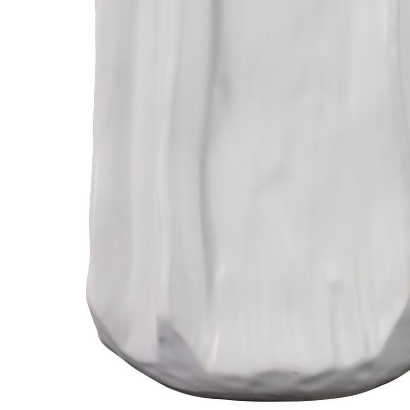 Decorative Vase - White Ceramic Sleek Design