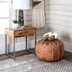 preview thumbnail 10 of 35, Nuloom Handmade Moroccan Leather Filled Ottoman Pouf