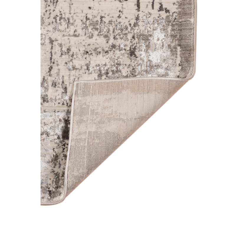 Savannah Carma Silver Polyester Area Rug