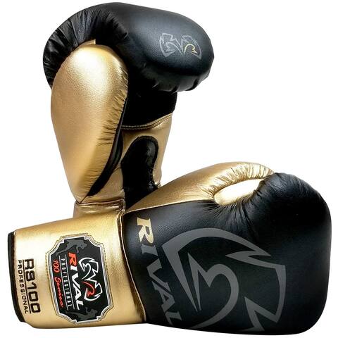 Rival Boxing RS100 Pro Sparring Boxing Gloves - Black/Gold