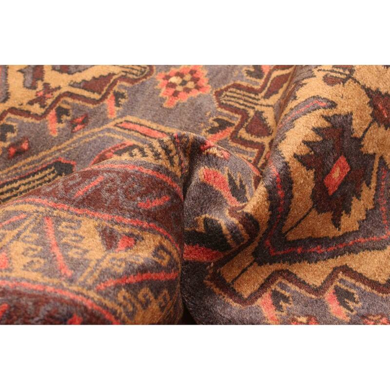 ECARPETGALLERY Hand-knotted Teimani Dark Grey Wool Rug - 2'11 x 4'5