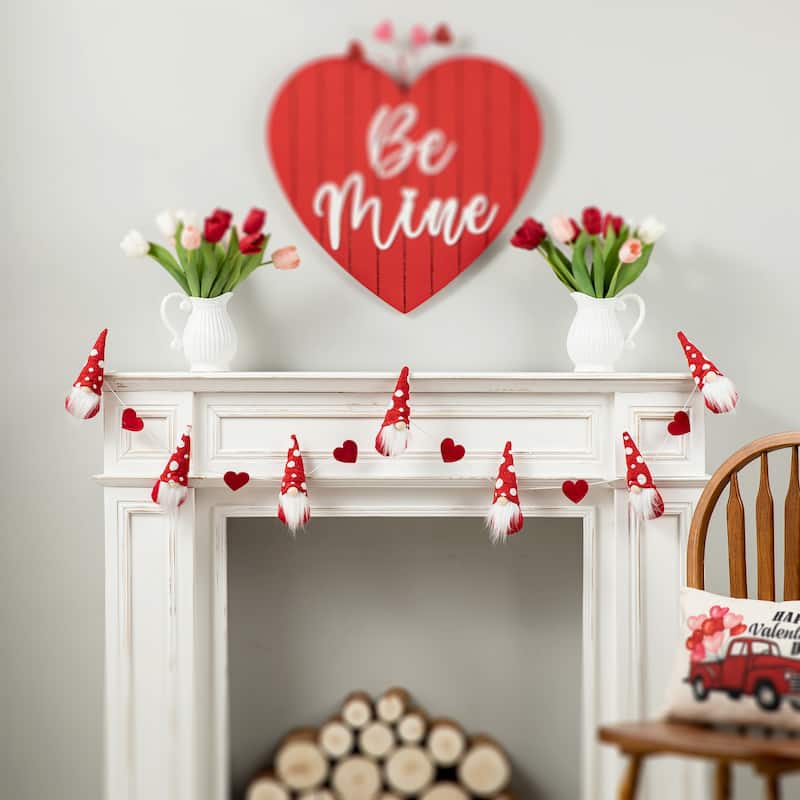 Glitzhome 72"L St. Patrick's Day Holiday Shamrocks Garland