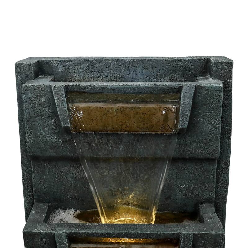 39.3in H Modern Outdoor Water Fountain Indoor Cascading Fountains