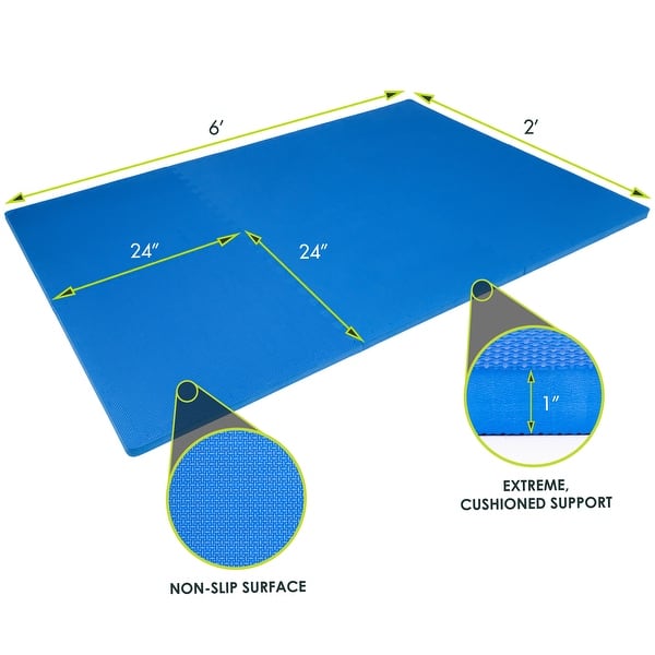 ProsourceFit Extra Thick Puzzle Exercise Mat 3/4 or 1 Inch Bed Bath