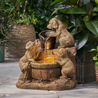 Dimmock Outdoor  Outdoor Puppy Fountain by Christopher Knight Home