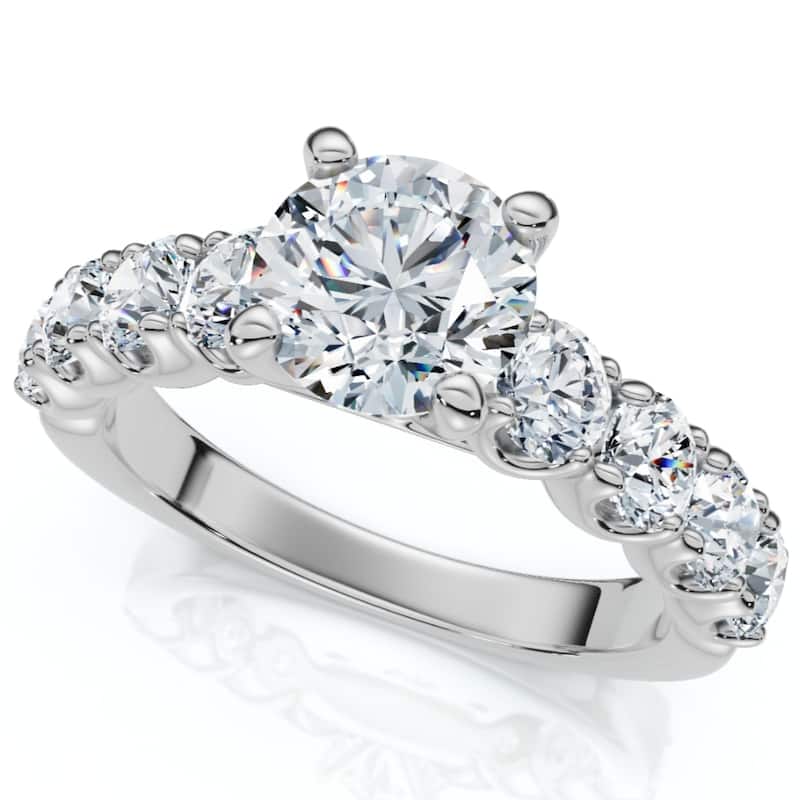 Certified 3Ct Diamond Engagement Ring Gold Lab Grown