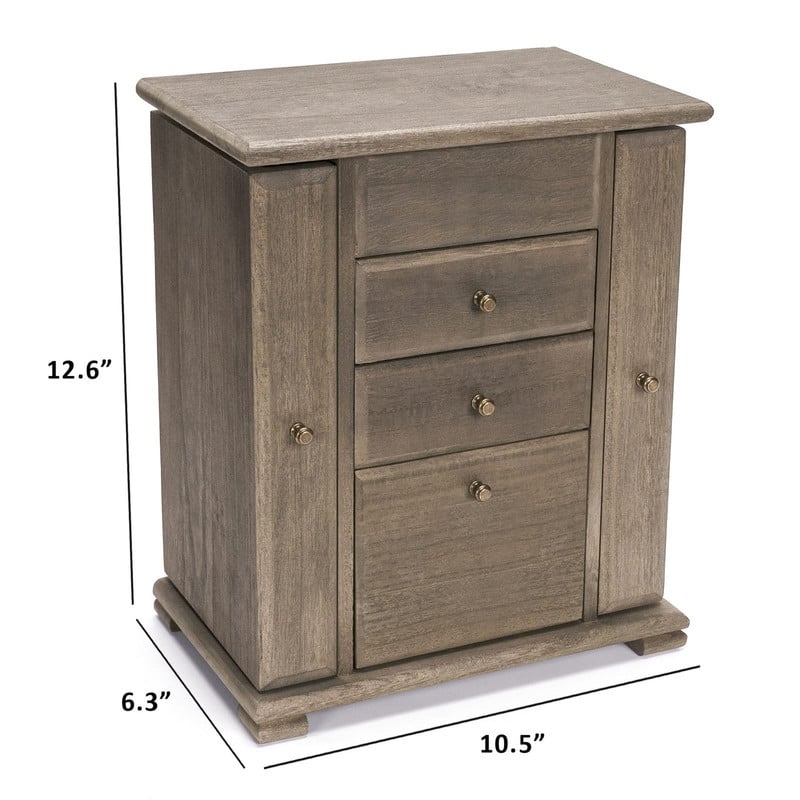 Jewelry Box for Women - 6.3"D x 10.4"W x 12.6"H
