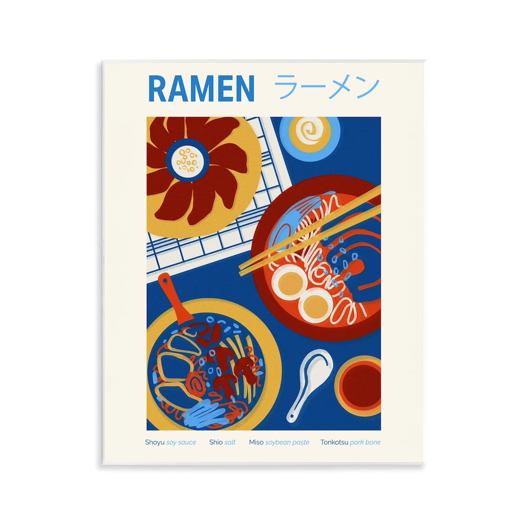 Stupell Ramen Table Placement Wall Plaque Art Design By Victoria Barnes