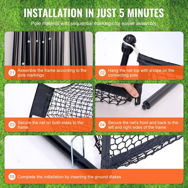 Golf Practice Hitting Net, Huge Personal Driving Range for Indoor or Outdoor Use, Portable Home Golf Aid Net