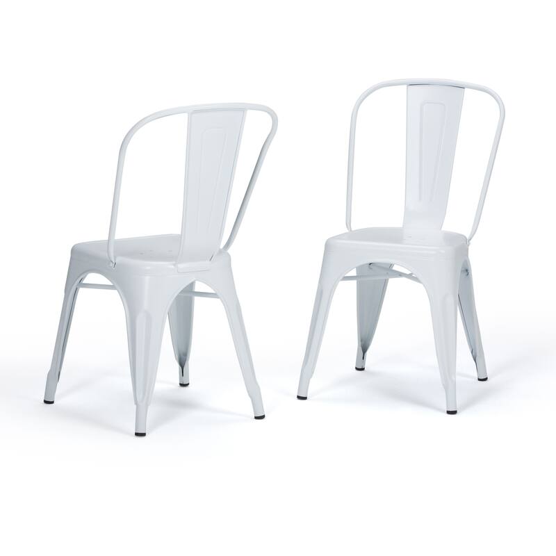WYNDENHALL Freya Industrial Metal Dining Side Chair (Set of 2) , Fully Assembled - 17.7"w x 21.1"d x 33.1"h