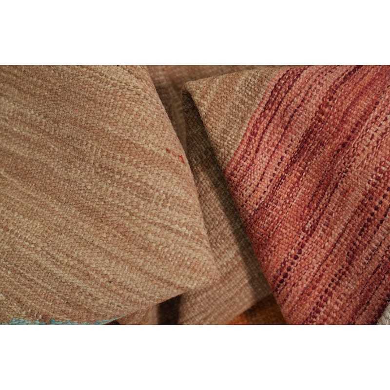 Hand Woven Oriental 100% Wool Carpet Southwestern Modern Multi-Colored Kilim Area Rug - 9' 7'' X 8' 0''