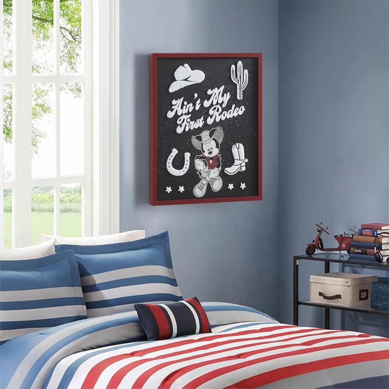 Disney Mickey Mouse Western Tufted Wall Art