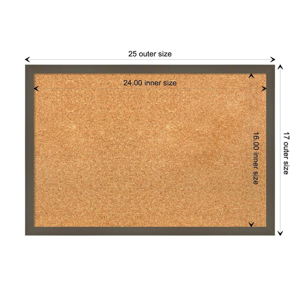 Svelte Wood Framed Natural Corkboard Bulletin Board