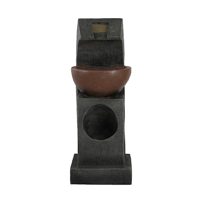 Sculptural Water Fountain with Bowl Basin