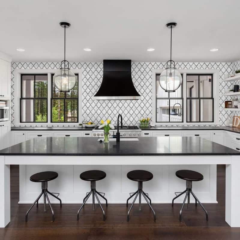 Stately Hudson 9.5x15 Porcelain Arabesque Mosaic Tile - Floor, Wall, Backsplash