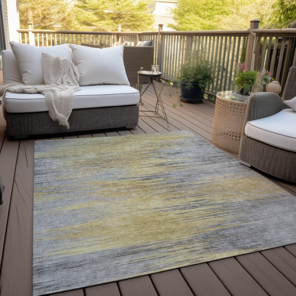 Machine Washable Indoor/ Outdoor Chantille Modern Ombre Rug