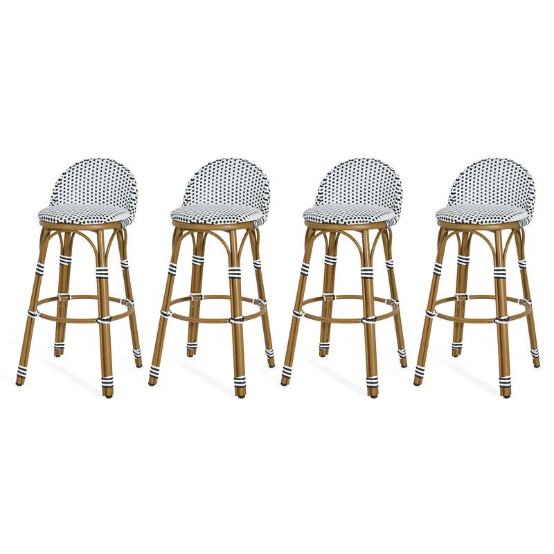 Scott Living Alura Outdoor Bar Stool Woven Wicker
