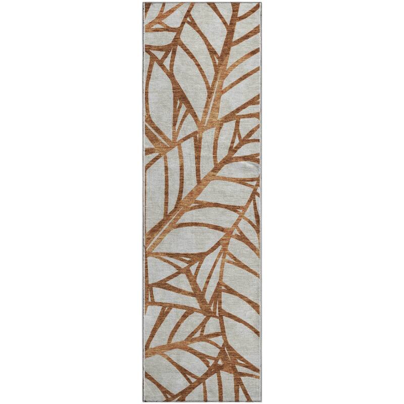 Premium Washable Super Soft Modern Palm Mayfield Rug