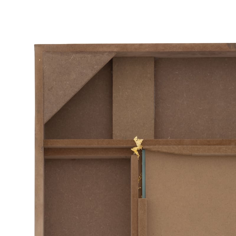 Sagebrook Home Glam Modern 39x87 Gold Bars Rectangular Mirror with Wood Frame and Gold Leaf Finish - 39" x 4" x 87"
