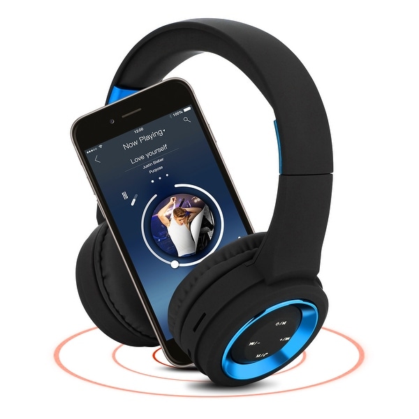 Shop AGPTEK Bluetooth Headset Wireless Hi-Fi Stereo Foldable Headphones