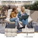 preview thumbnail 5 of 32, All-Weather PE Rattan Double Papasan Chair Loveseat with Soft Cushion for Indoor Outdoor