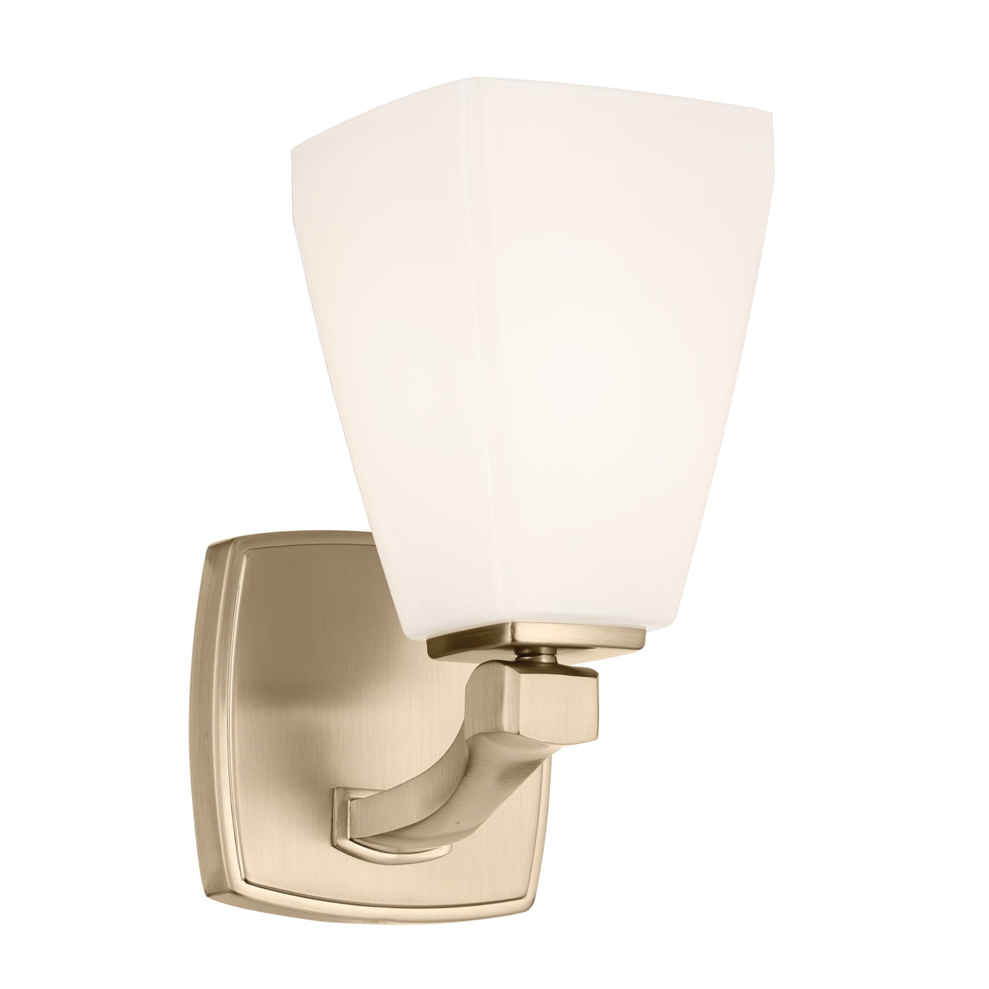 Kichler Lighting Marant 9.5" 1-Light Wall Sconce with Opal Glass in Champagne Bronze - Champagne Bronze