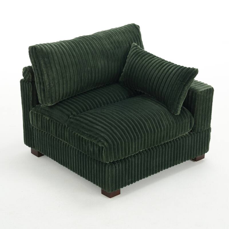 80"W Plush Modular Sectional Sofa with Pillows for Living Room