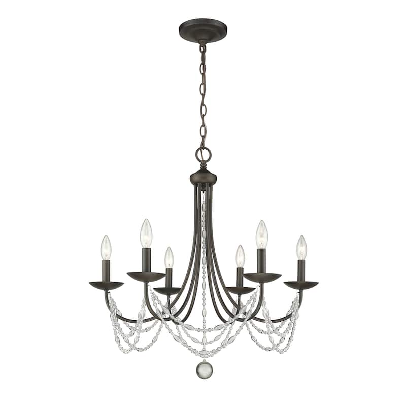 Golden Lighting Mirabella Gold-tone Steel 6-light Chandelier