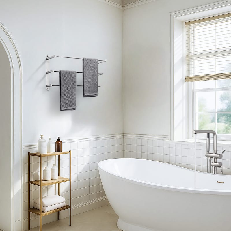 WOWOW Modern 3-Tier Wall Mounted Towel Rack