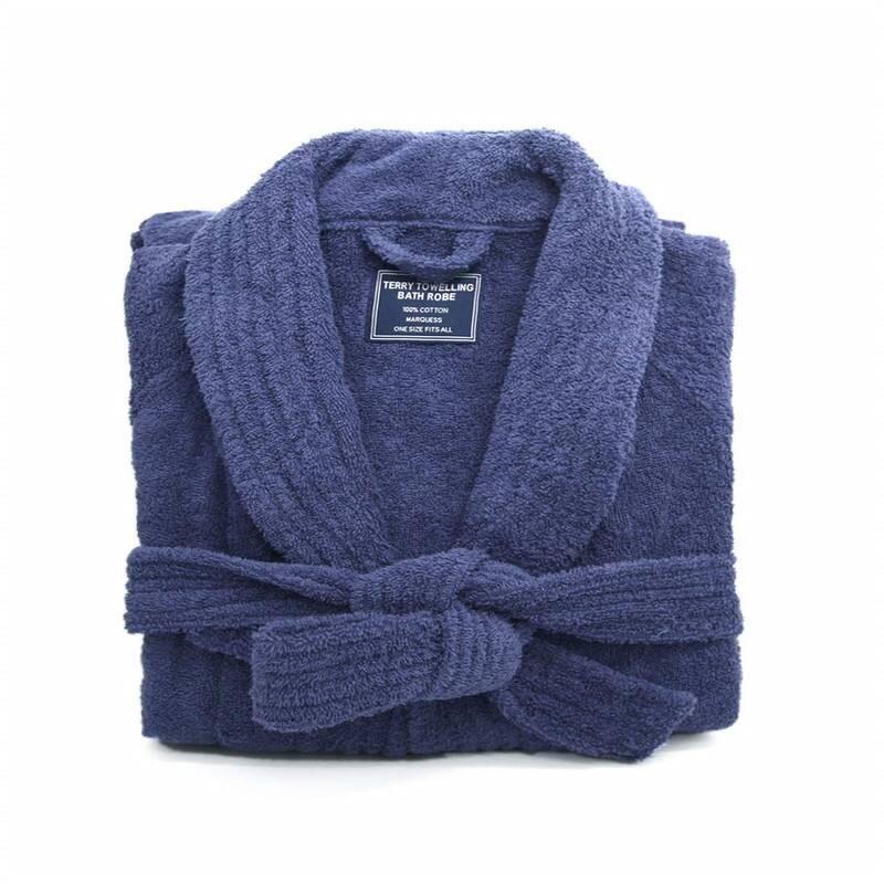 Bathrobe Mens - Navy