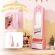 preview thumbnail 19 of 17, Costway Kids Vanity Set Princess Makeup Dressing Table and Chair Set - See Details