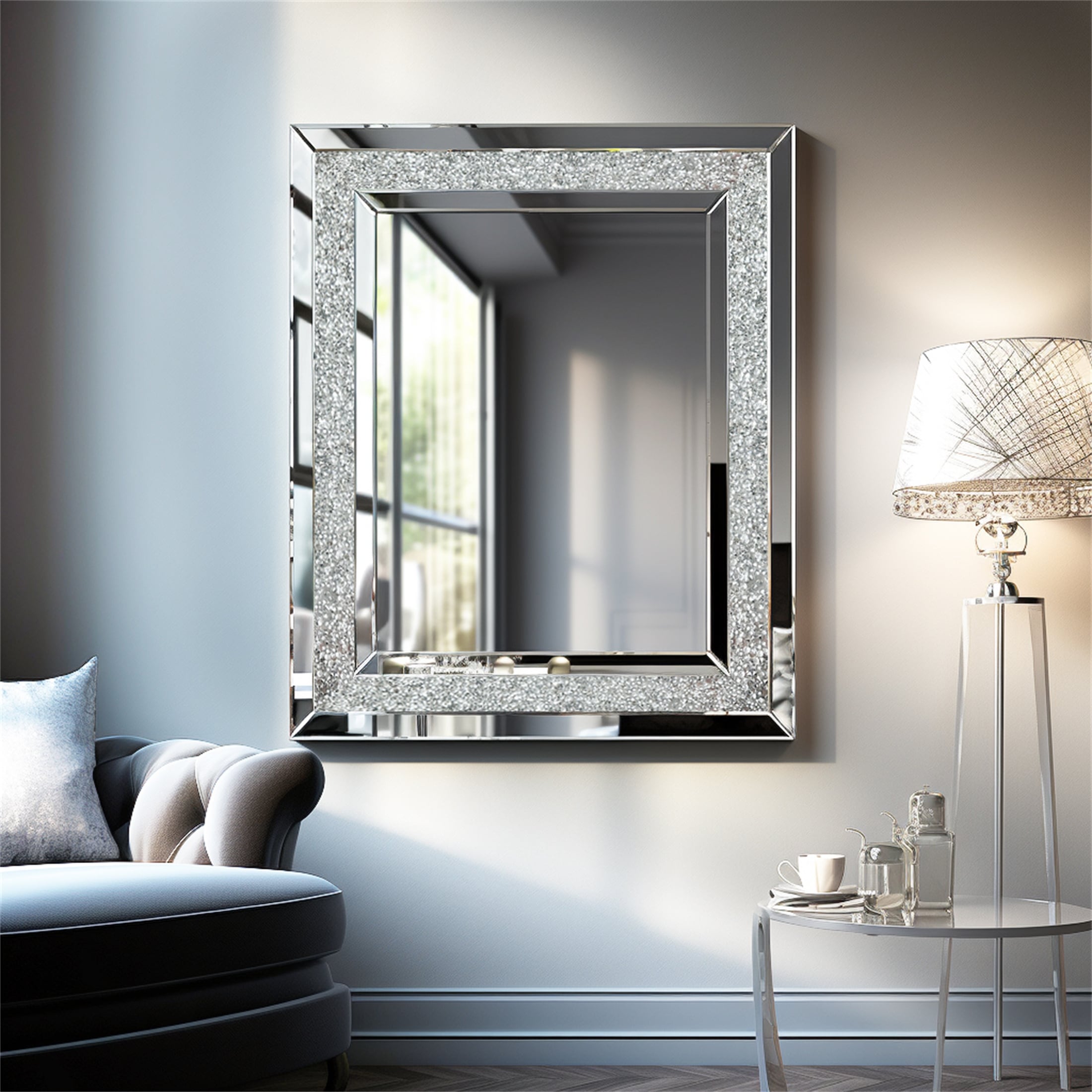Decorative rectangular wall mirror online