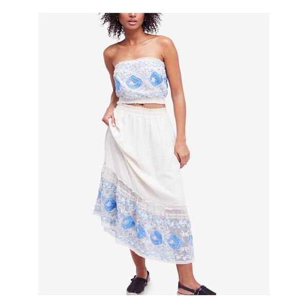 Shop Free People Womens Ivory Embroidered Tube Top Sleeveless Strapless Maxi Dress Size Xs Overstock 29166081