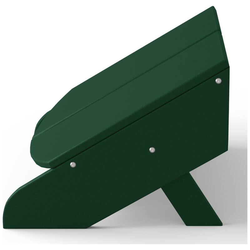 Coastin Modern Poly Adirondack Chair With Ottoman (Set of 2)