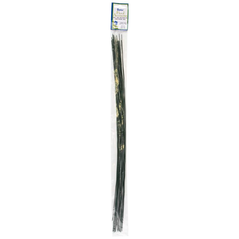 18 GA. Painted Stem Wire Floral Accessory - 18" - Green