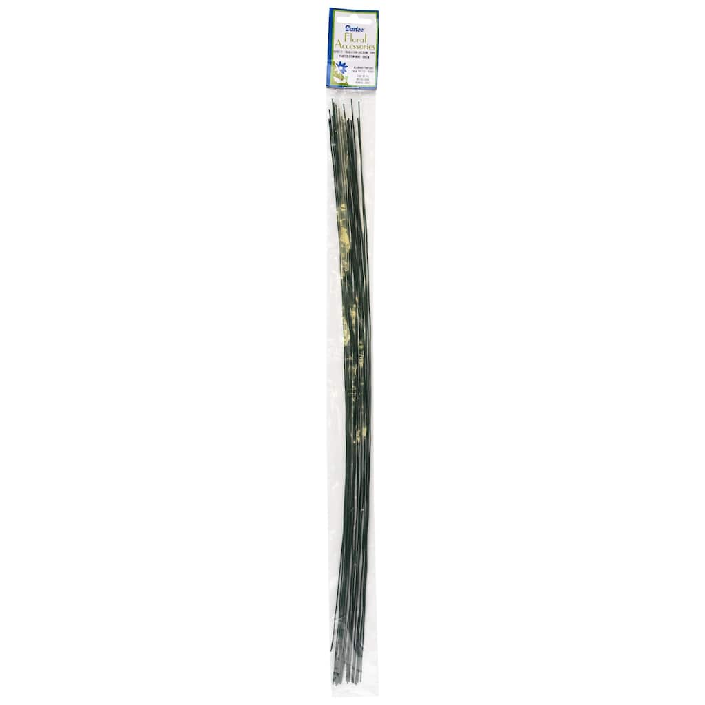 18 GA. Painted Stem Wire Floral Accessory - 18" - Green