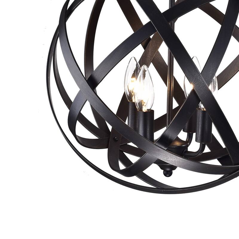 Ethel Iron 4-Light Semi-flush Mount