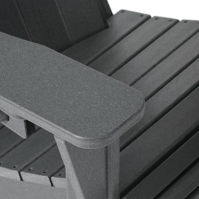 Aderson Outdoor Poly Adirondack Chair with Cupholders (Set of 2)