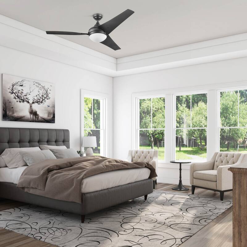 52" Prominence Home Maxon Indoor Ceiling Fan with LED Light, Remote Control