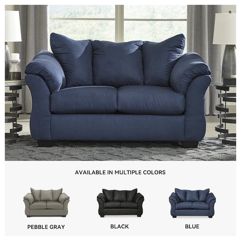 Darcy Contemporary Blue Loveseat