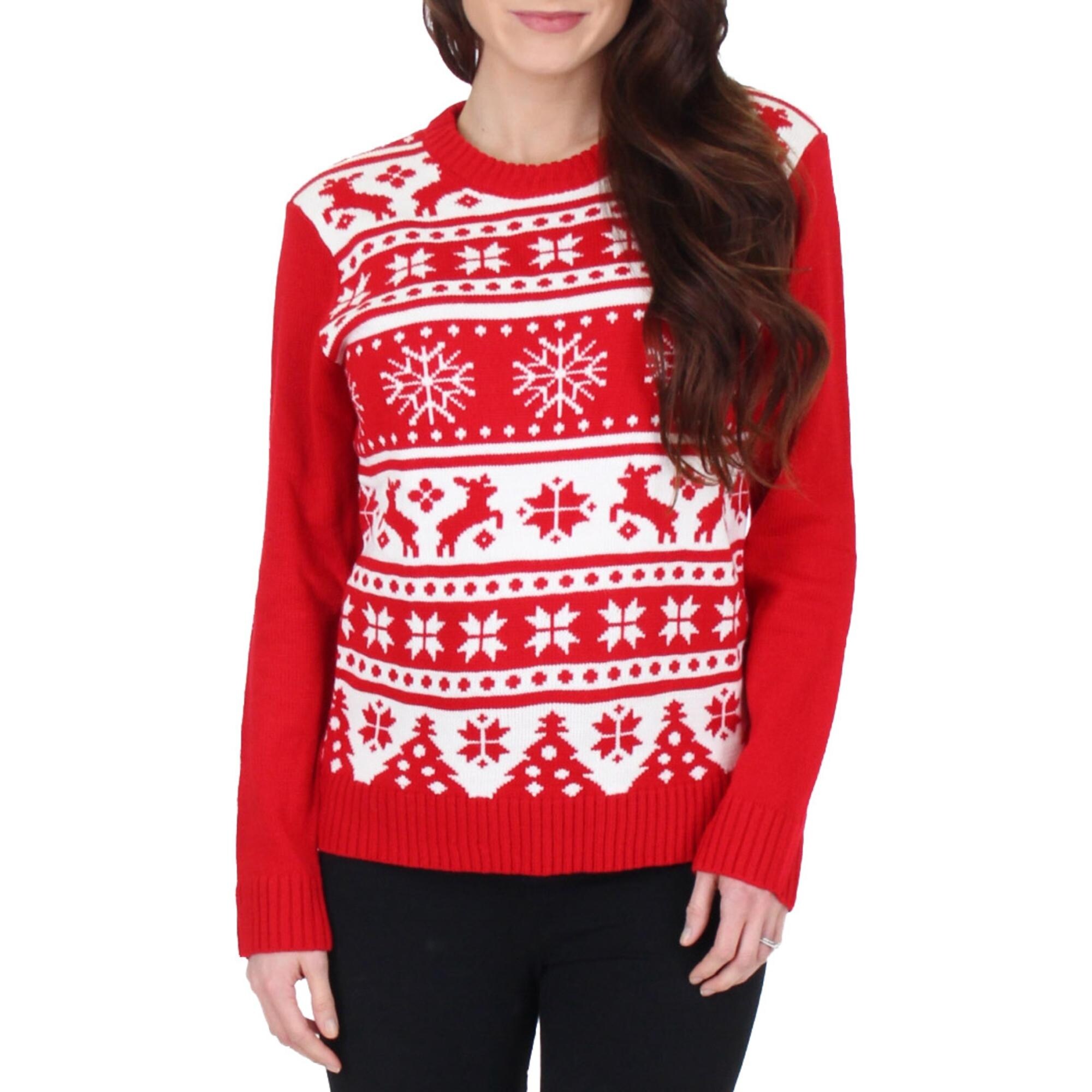 Red and white christmas sweater Clearance