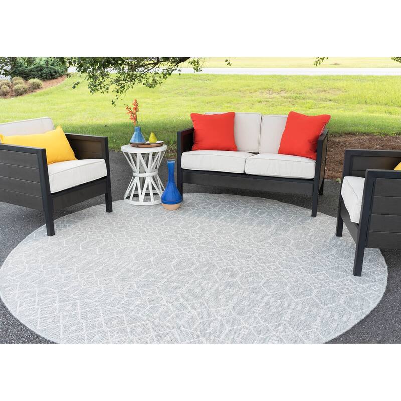 Seros Scandinavian Geometric Indoor/Outdoor Area Rug