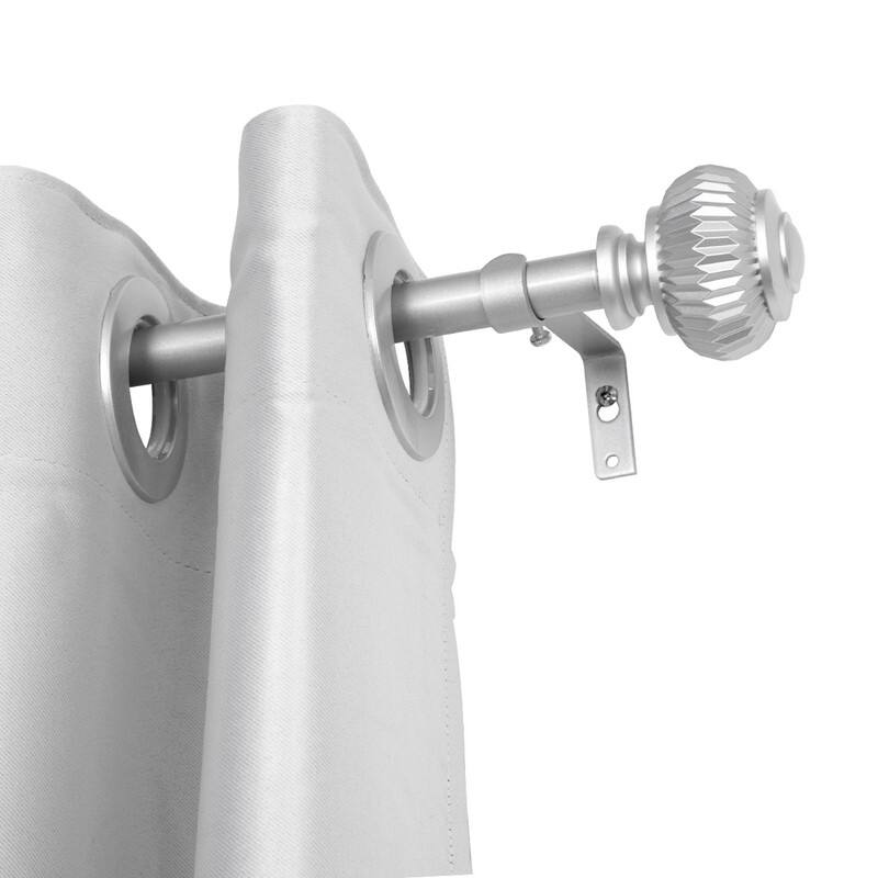 UTOPIA ALLEY Wall Mounted 3/4 Inch Curtain Rod - Adjustable Drapery Rods, Gold Curtain Rods, Bedroom Decorative Curtain Rods - 86-120 - Nickel