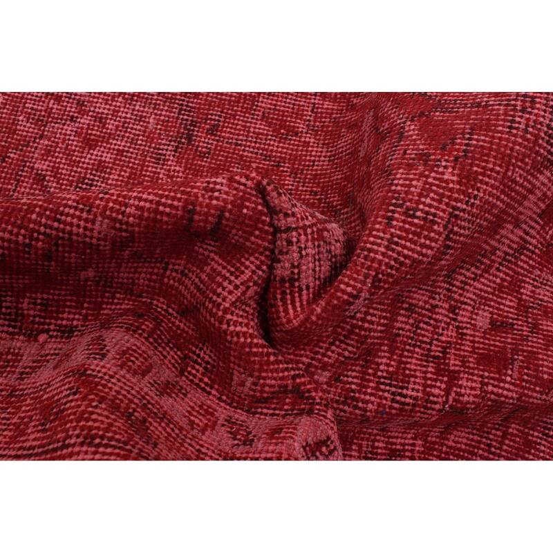 ECARPETGALLERY Hand-knotted Color Transition Dark Red Wool Rug - 5'11 x 9'10