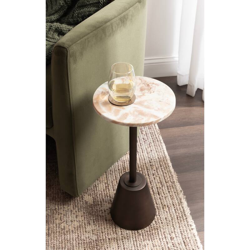 Kate and Laurel Tira Round Side Table
