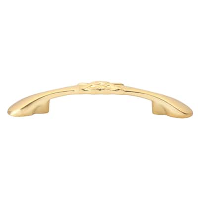 GlideRite 5-Pack 3 in. Center Brass Gold Braided Cabinet Pulls - Brass Gold