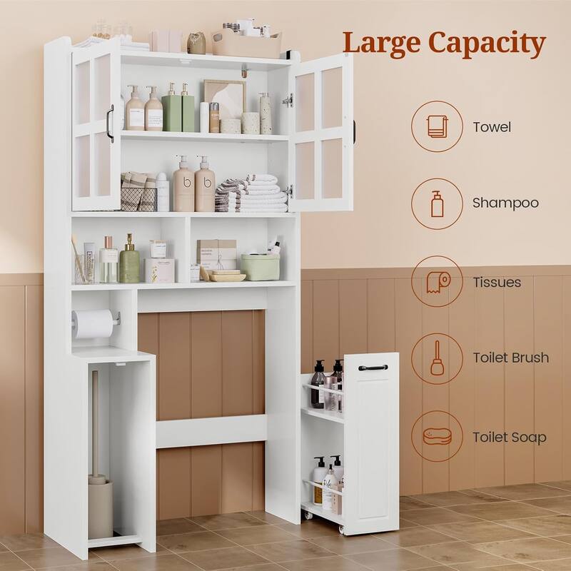 Over The Toilet Bathroom Storage Cabinet Toilet Storage Shelves
