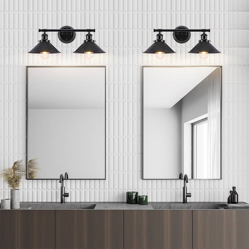 Starsky 2/3-Light Modern Bathroom Vanity Light Dimmable Wall Sconces with Dome Shade